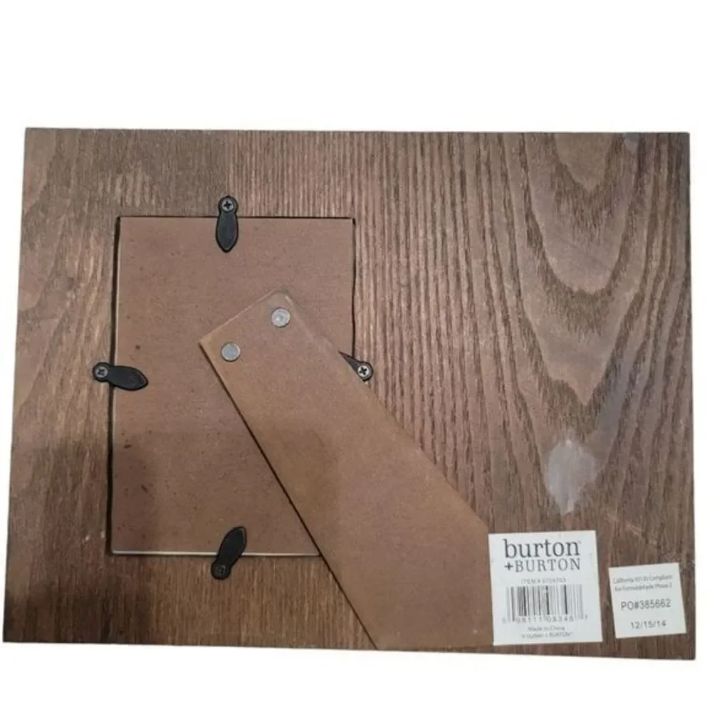 Burton & Burton Gifts NEW photo frame fits 3.5 by 5 in picture‎ wood metal cross